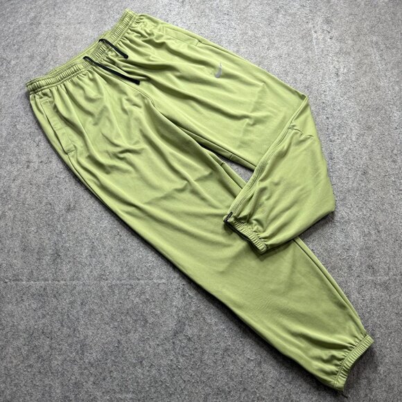 Nike Dri-FIT Challenger Woven Running Pants Men M Green 27" Ankle Zip Tapered - Picture 1 of 16